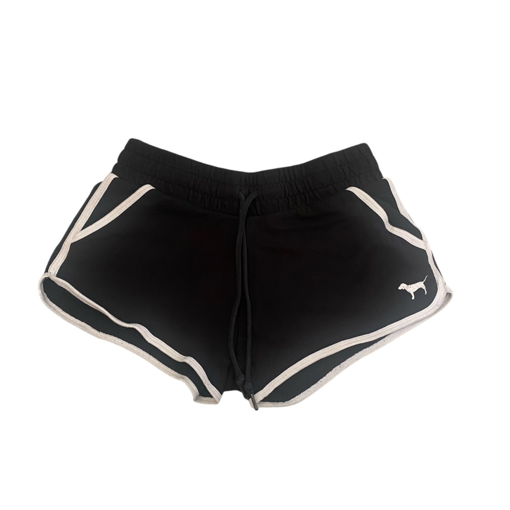 Victoria’s Secret Pink black micro shorts size small dog logo Y2K bootie shorts